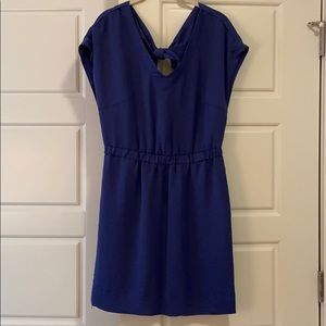 BCBG indigo tie back dress